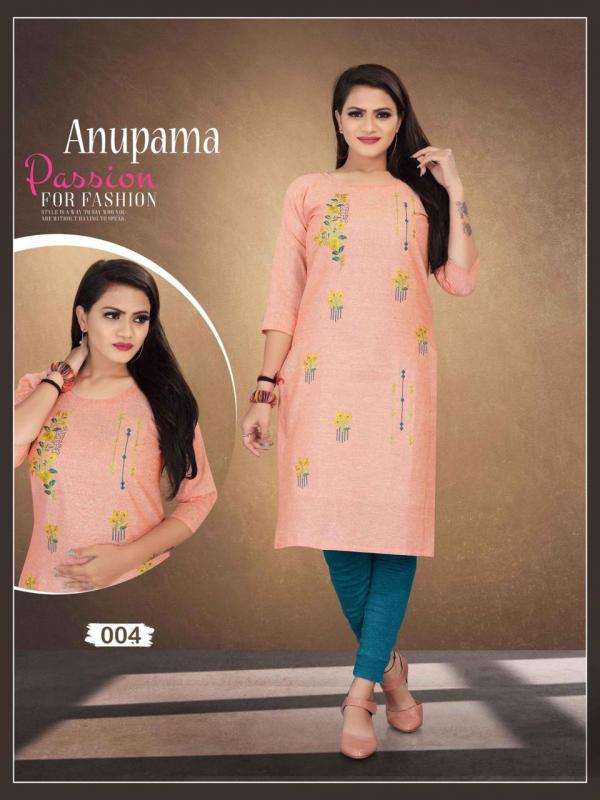 Aagya Anupama Fancy Cotton Embroidery Silk Kurti